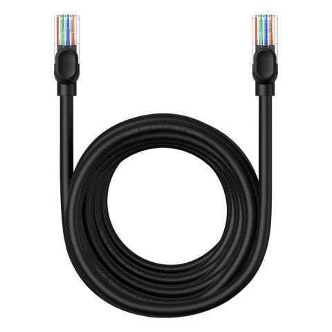 Kabel Ethernet Baseus High Speed Cat 5 RJ-45 1000Mb/s 8m okrągły - czarny Kabel Ethernet Baseus High Speed Cat 5 RJ-45 1000Mb/s 8m okrągły - czarny