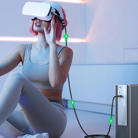 Kabel Ugreen US551 kątowy USB-C - USB-C PD 60W 3A 5Gb/s 5m - czarny Kabel Ugreen US551 kątowy USB-C - USB-C PD 60W 3A 5Gb/s 5m - czarny