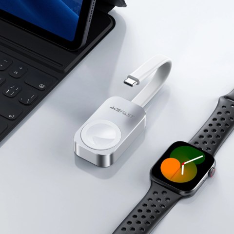 Ładowarka bezprzewodowa Acefast E21 5W do Apple Watch - srebrna Ładowarka bezprzewodowa Acefast E21 5W do Apple Watch - srebrna