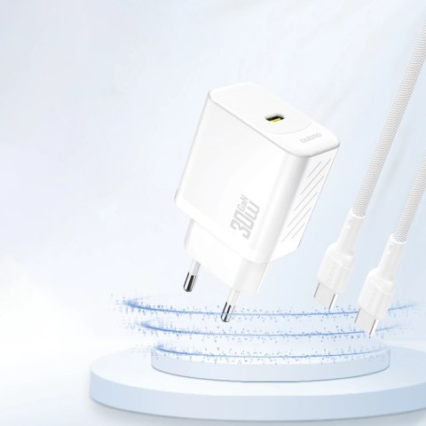 Ładowarka sieciowa Dudao A27P 30W PD GaN USB-C - biała Ładowarka sieciowa Dudao A27P 30W PD GaN USB-C - biała