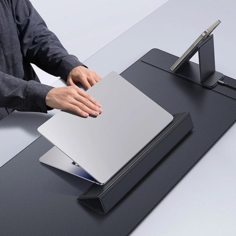 Mata na biurko Baseus MagPro Series II BS-PS037 z podpórką na nadgarstki i ładowarką indukcyjną - czarna Mata na biurko Baseus MagPro Series II BS-PS037 z podpórką na nadgarstki i ładowarką indukcyjną - czarna