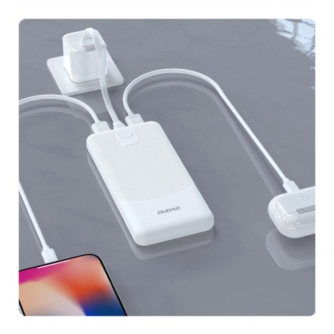 Powerbank Dudao K10Pro 2.4A 20000mAh 2 x USB-A - biały Powerbank Dudao K10Pro 2.4A 20000mAh 2 x USB-A - biały