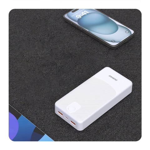 Powerbank Dudao K10Pro 2.4A 20000mAh 2 x USB-A - biały Powerbank Dudao K10Pro 2.4A 20000mAh 2 x USB-A - biały