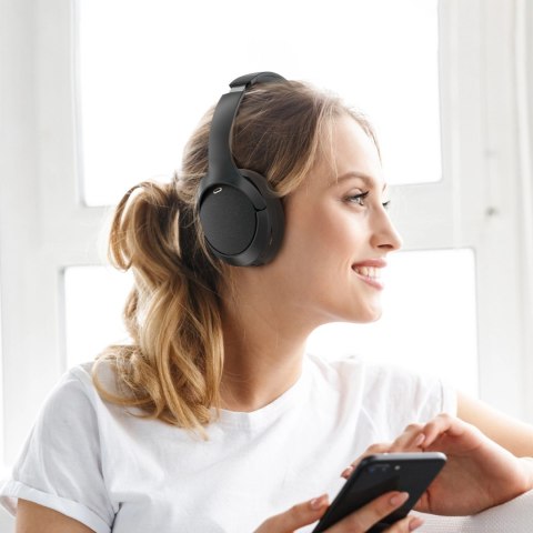 Słuchawki nauszne Acefast H6 ANC bezprzewodowe Bluetooth 5.3 IPX4 - czarne Słuchawki nauszne Acefast H6 ANC bezprzewodowe Bluetooth 5.3 IPX4 - czarne