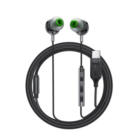 Słuchawki przewodowe Acefast L5 dokanałowe USB-C 1.2m - czarne Słuchawki przewodowe Acefast L5 dokanałowe USB-C 1.2m - czarne