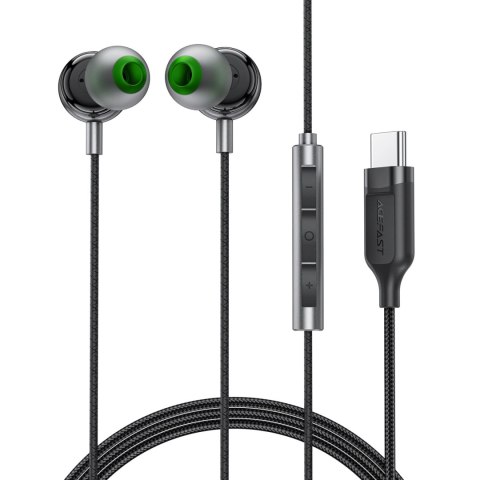 Słuchawki przewodowe Acefast L5 dokanałowe USB-C 1.2m - czarne Słuchawki przewodowe Acefast L5 dokanałowe USB-C 1.2m - czarne