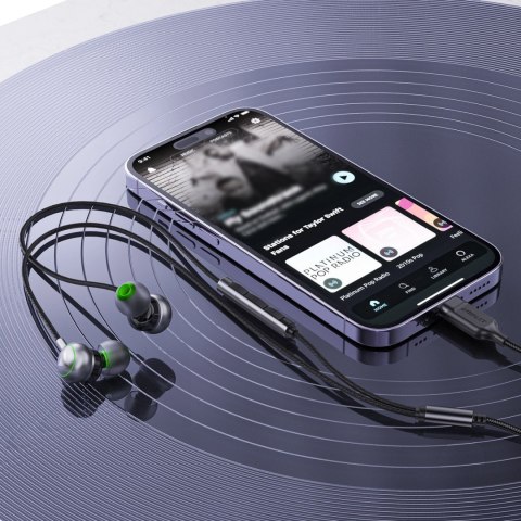 Słuchawki przewodowe Acefast L5 dokanałowe USB-C 1.2m - czarne Słuchawki przewodowe Acefast L5 dokanałowe USB-C 1.2m - czarne