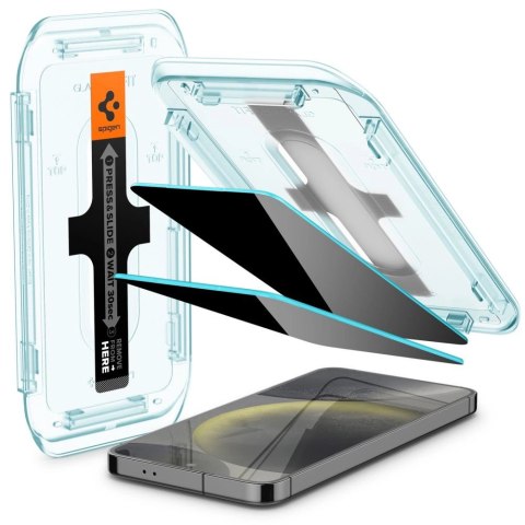 Szkło hartowane Spigen Glas.tR EZ Fit Privacy na Samsung Galaxy S24+ - 2 szt. Szkło hartowane Spigen Glas.tR EZ Fit Privacy na Samsung Galaxy S24+ - 2 szt.