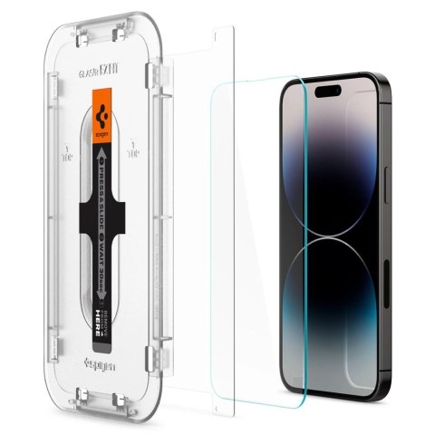 Szkło hartowane Spigen Glas.tR EZ Fit na iPhone 14 Pro - 2 szt.