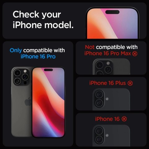 Szkło hartowane Spigen Glas.tR EZ Fit na iPhone 16 Pro - 2 szt. Szkło hartowane Spigen Glas.tR EZ Fit na iPhone 16 Pro - 2 szt.