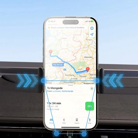 Uchwyt Wozinsky WUMID na telefon z ładowarką indukcyjną 15W na deskę rozdzielczą samochodu - czarny Uchwyt Wozinsky WUMID na telefon z ładowarką indukcyjną 15W na deskę rozdzielczą samochodu - czarny