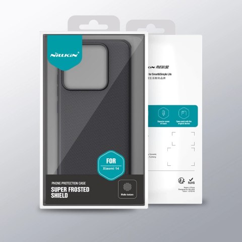 Wzmocnione etui Nillkin Super Frosted Shield Pro do Xiaomi 14 - czarny Wzmocnione etui Nillkin Super Frosted Shield Pro do Xiaomi 14 - czarny