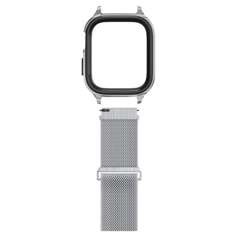 Zestaw etui i pasek Spigen Metal Fit Pro na Apple Watch 4/5/6/7/8/9/SE (44 / 45 mm) - srebrny Zestaw etui i pasek Spigen Metal Fit Pro na Apple Watch 4/5/6/7/8/9/SE (44 / 45 mm) - srebrny
