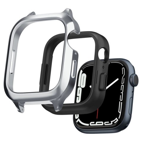 Zestaw etui i pasek Spigen Metal Fit Pro na Apple Watch 4/5/6/7/8/9/SE (44 / 45 mm) - srebrny Zestaw etui i pasek Spigen Metal Fit Pro na Apple Watch 4/5/6/7/8/9/SE (44 / 45 mm) - srebrny