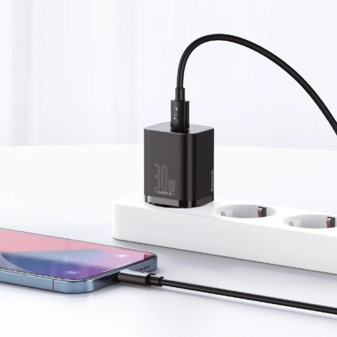 Baseus Super Si 1C szybka ładowarka USB Typ C 30W Power Delivery Quick Charge czarny (CCSUP-J01) Baseus Super Si 1C szybka ładowarka USB Typ C 30W Power Delivery Quick Charge czarny (CCSUP-J01)
