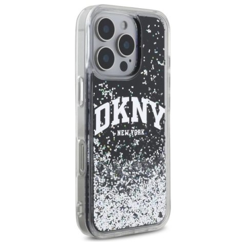 DKNY DKHCP16XLBNAEK iPhone 16 Pro Max 6.9" czarny/black hardcase Liquid Glitter Arch Logo DKNY DKHCP16XLBNAEK iPhone 16 Pro Max 6.9" czarny/black hardcase Liquid Glitter Arch Logo