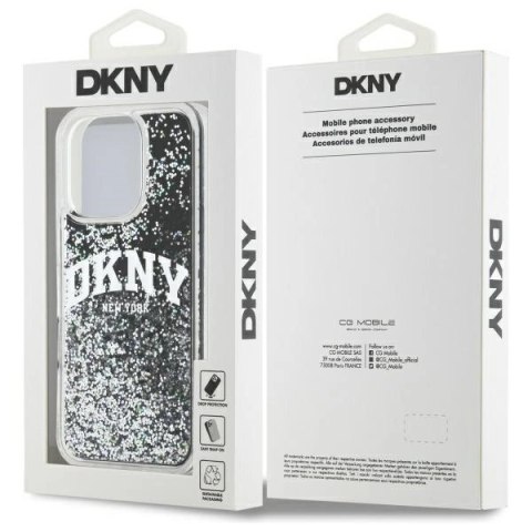 DKNY DKHCP16XLBNAEK iPhone 16 Pro Max 6.9" czarny/black hardcase Liquid Glitter Arch Logo DKNY DKHCP16XLBNAEK iPhone 16 Pro Max 6.9" czarny/black hardcase Liquid Glitter Arch Logo