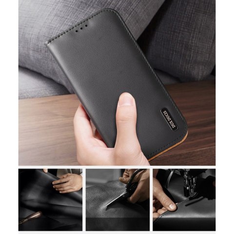 Dux Ducis Hivo skórzane etui z klapką pokrowiec ze skóry naturalnej portfel na karty i dokumenty iPhone 14 Plus czerwony Dux Ducis Hivo skórzane etui z klapką pokrowiec ze skóry naturalnej portfel na karty i dokumenty iPhone 14 Plus czerwony