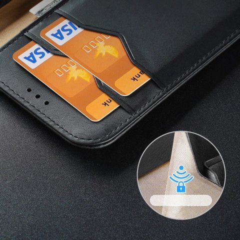 Dux Ducis Hivo skórzane etui z klapką pokrowiec ze skóry naturalnej portfel na karty i dokumenty iPhone 14 Plus czerwony Dux Ducis Hivo skórzane etui z klapką pokrowiec ze skóry naturalnej portfel na karty i dokumenty iPhone 14 Plus czerwony