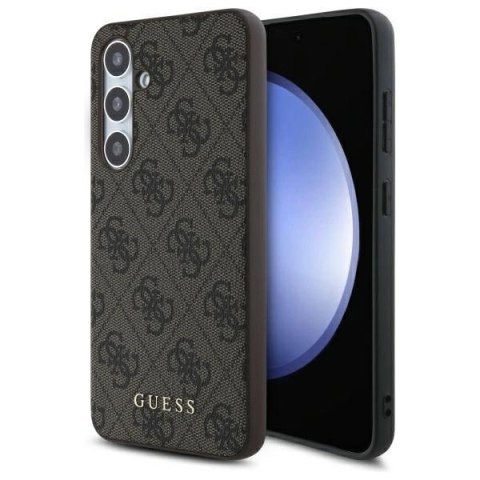 Guess GUHCS24FEG4GFBR S24 FE S721 brązowy/brown hardcase 4G Metal Gold Logo Guess GUHCS24FEG4GFBR S24 FE S721 brązowy/brown hardcase 4G Metal Gold Logo