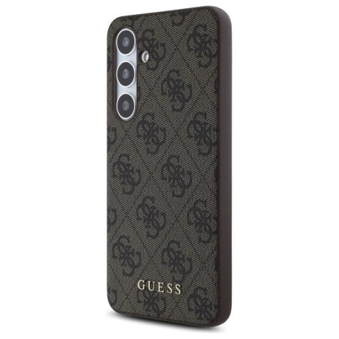 Guess GUHCS24FEG4GFBR S24 FE S721 brązowy/brown hardcase 4G Metal Gold Logo Guess GUHCS24FEG4GFBR S24 FE S721 brązowy/brown hardcase 4G Metal Gold Logo