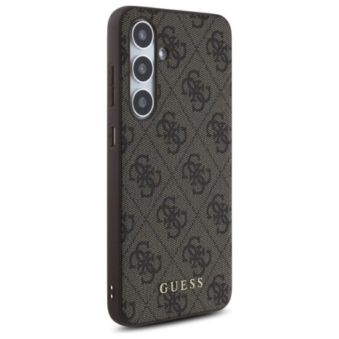 Guess GUHCS24FEG4GFBR S24 FE S721 brązowy/brown hardcase 4G Metal Gold Logo Guess GUHCS24FEG4GFBR S24 FE S721 brązowy/brown hardcase 4G Metal Gold Logo