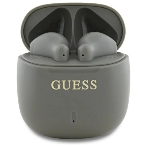 Guess słuchawki Bluetooth GUTWSJ14ESGE TWS + stacja dokująca taupe Printed Classic Logo Guess słuchawki Bluetooth GUTWSJ14ESGE TWS + stacja dokująca taupe Printed Classic Logo
