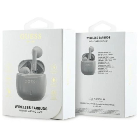 Guess słuchawki Bluetooth GUTWSJ14ESGE TWS + stacja dokująca taupe Printed Classic Logo Guess słuchawki Bluetooth GUTWSJ14ESGE TWS + stacja dokująca taupe Printed Classic Logo