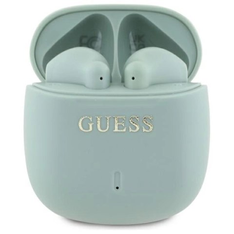 Guess słuchawki Bluetooth GUTWSJ14ESGN TWS + stacja dokująca zielony/green Printed Classic Logo Guess słuchawki Bluetooth GUTWSJ14ESGN TWS + stacja dokująca zielony/green Printed Classic Logo