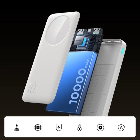 Powerbank Joyroom JR-PBF12 10000mAh 2.4A 2x USB-A 1x USB-C - biały Powerbank Joyroom JR-PBF12 10000mAh 2.4A 2x USB-A 1x USB-C - biały