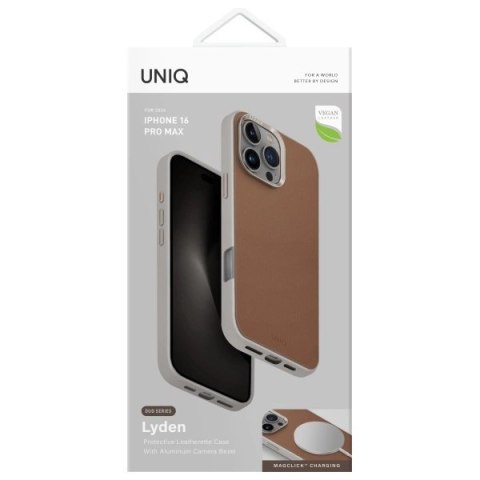 UNIQ etui Lyden DS iPhone 16 Pro Max 6.9" Magclick Charging karmelowy/carmel-ivory UNIQ etui Lyden DS iPhone 16 Pro Max 6.9" Magclick Charging karmelowy/carmel-ivory