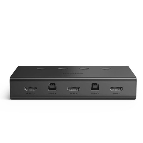 Ugreen przełącznik KVM (Keyboard Video Mouse) 4 x 1 HDMI (żeński) 4 x USB (żeński) 4 x USB Typ B (żeński) czarny (CM293) Ugreen przełącznik KVM (Keyboard Video Mouse) 4 x 1 HDMI (żeński) 4 x USB (żeński) 4 x USB Typ B (żeński) czarny (CM293)