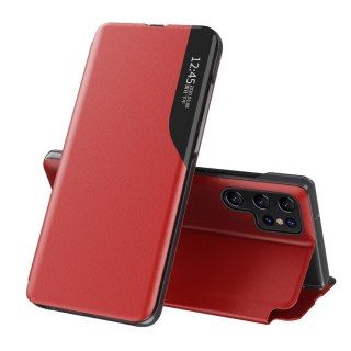 Eco Leather View Case etui do Samsung Galaxy S25 Ultra z klapką i podstawką - czerwone