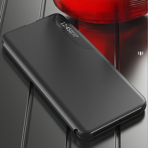 Eco Leather View Case etui do Samsung Galaxy S25 z klapką podstawka - czarne