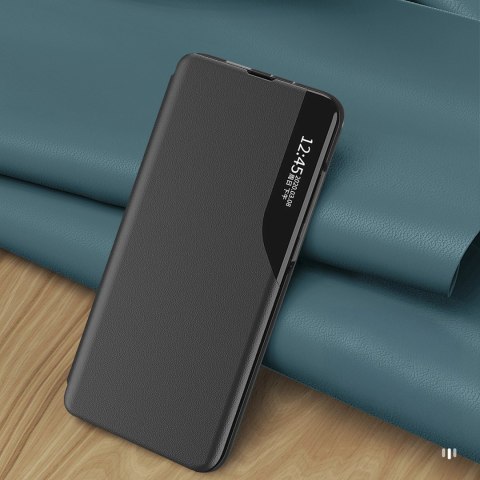 Eco Leather View Case etui do Samsung Galaxy S25 z klapką podstawka - czarne