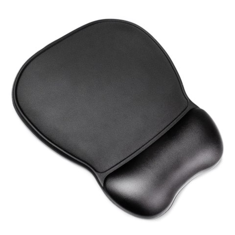 Ergonomiczna podkładka pod mysz i nadgarstek żelowa Eco skóra duża antypoślizgowa - czarna Ergonomiczna podkładka pod mysz i nadgarstek żelowa Eco skóra duża antypoślizgowa - czarna