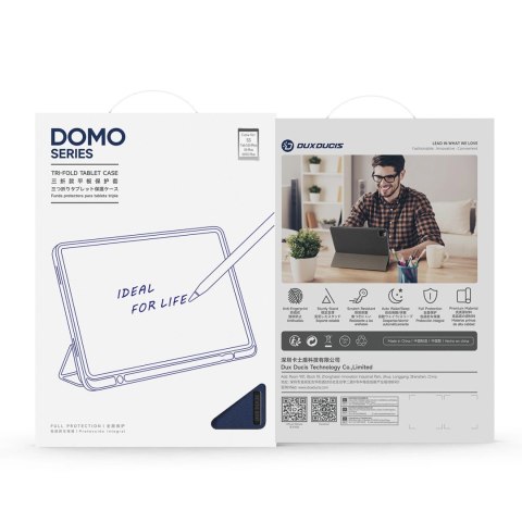 Etui Dux Ducis Domo na Samsung Galaxy Tab S10 Plus/S9 Plus/S9 FE Plus - niebieskie Etui Dux Ducis Domo na Samsung Galaxy Tab S10 Plus/S9 Plus/S9 FE Plus - niebieskie