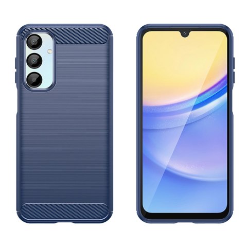 Etui silikonowe Carbon Case do Samsung Galaxy A16 / A16 5G - niebieskie Etui silikonowe Carbon Case do Samsung Galaxy A16 / A16 5G - niebieskie