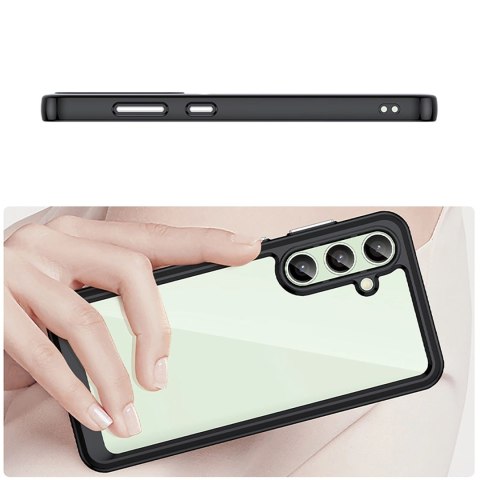 Etui silikonowe Outer Space Case z żelową ramką do Samsung Galaxy S24 FE - czarne