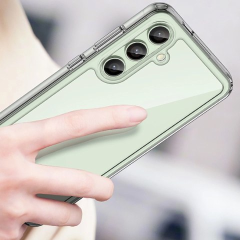 Etui silikonowe Outer Space Case z żelową ramką do Samsung Galaxy S24 FE - przezroczyste