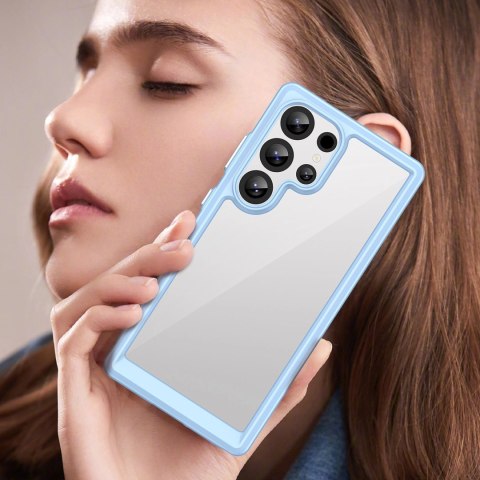 Etui silikonowe Outer Space Case z żelową ramką do Samsung Galaxy S25 Ultra - niebieskie Etui silikonowe Outer Space Case z żelową ramką do Samsung Galaxy S25 Ultra - niebieskie