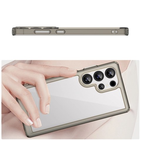 Etui silikonowe Outer Space Case z żelową ramką do Samsung Galaxy S25 Ultra - przezroczysto-czarne Etui silikonowe Outer Space Case z żelową ramką do Samsung Galaxy S25 Ultra - przezroczysto-czarne