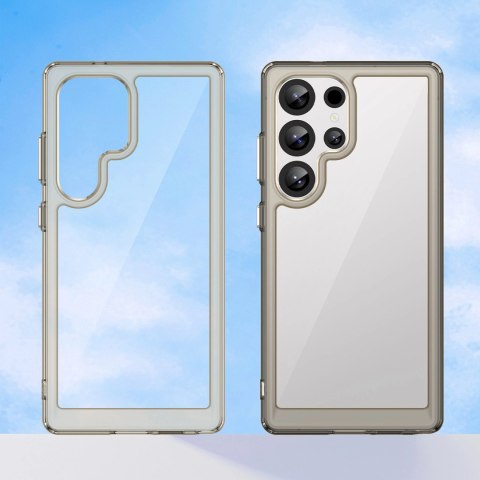 Etui silikonowe Outer Space Case z żelową ramką do Samsung Galaxy S25 Ultra - przezroczysto-czarne Etui silikonowe Outer Space Case z żelową ramką do Samsung Galaxy S25 Ultra - przezroczysto-czarne