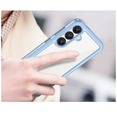 Etui silikonowe Outer Space Case z żelową ramką do Samsung Galaxy S25 - niebieskie Etui silikonowe Outer Space Case z żelową ramką do Samsung Galaxy S25 - niebieskie