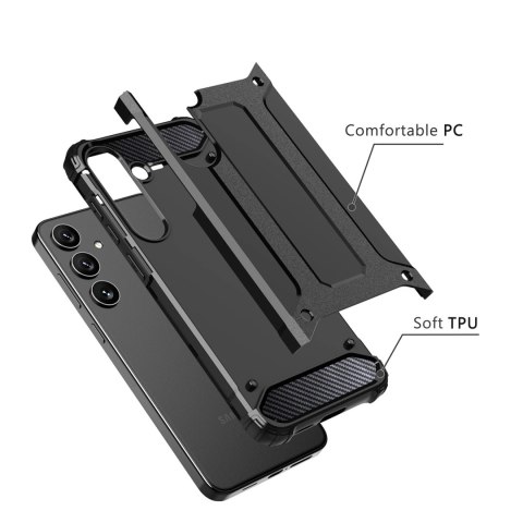 Hybrid Armor etui na Samsung Galaxy A16 / A16 5G pancerny hybrydowy pokrowiec - czarne Hybrid Armor etui na Samsung Galaxy A16 / A16 5G pancerny hybrydowy pokrowiec - czarne