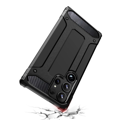 Hybrid Armor etui na Samsung Galaxy S25 Ultra pancerny hybrydowy pokrowiec - czarne