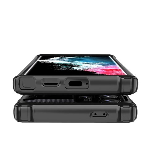 Hybrid Armor etui na Samsung Galaxy S25 Ultra pancerny hybrydowy pokrowiec - czarne
