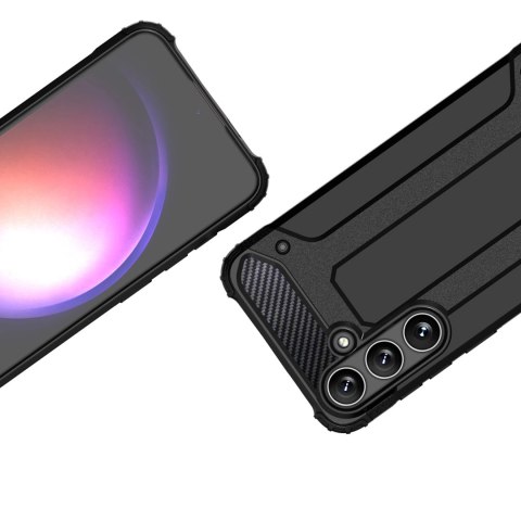 Hybrid Armor etui na Samsung Galaxy S25 pancerny hybrydowy pokrowiec - czarne