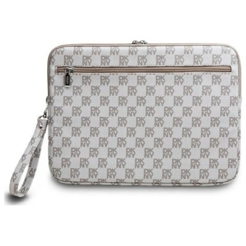Pokrowiec na laptopa DKNY Sleeve Checkered Pattern Printed Stripes 14" - beżowy Pokrowiec na laptopa DKNY Sleeve Checkered Pattern Printed Stripes 14" - beżowy
