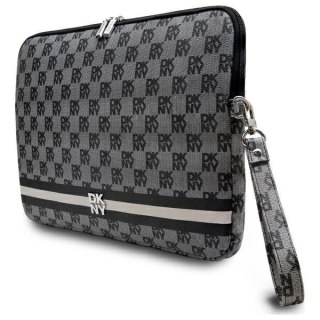 Pokrowiec na laptopa DKNY Sleeve Checkered Pattern Printed Stripes 14" - czarny